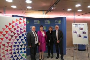 Župan Jože Levstek, Marta Turk, predsednica Osrednje slovenske enote Gospodarske zbornice, g. Miran Skender s soprogo